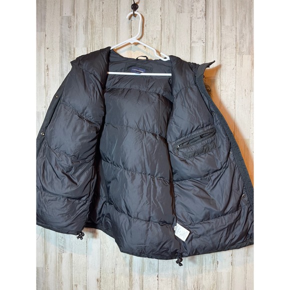 Lands End Womens Down Winter Parka Coat Black‎ Small Fur hood - Picture 4 of 5